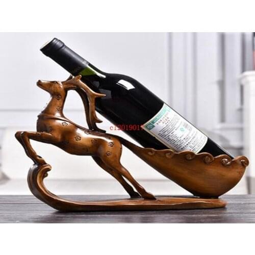 Creative sika deer wine stand modern European wine stand living room decoration gift