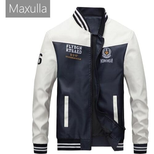 Maxulla Mens Leather Jackets Men Motorcycle PU Jacket Male Warm Outwear Windbreaker Biker Leather Coats Brand Clothing Mla076