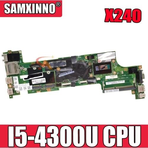 Laptop motherboard For LENOVO Thinkpad X240 SR1ED I5-4300U Mainboard VIUX1 NM-A091