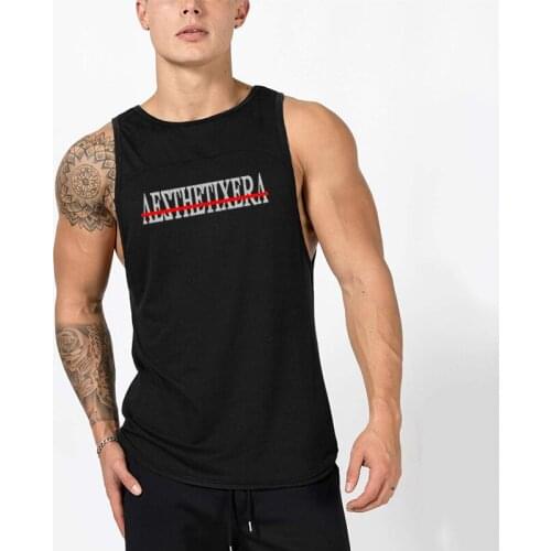 Muscleguys fashion cotton sleeveless shirts tank top men Fitness shirt mens singlet Bodybuilding workout gym vest fitness men
