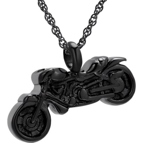 Fashion Motorcycle Cremation Jewelry Stainless Steel Memorial Urn Necklace for Ashes With Fill Kit And Gift Box
