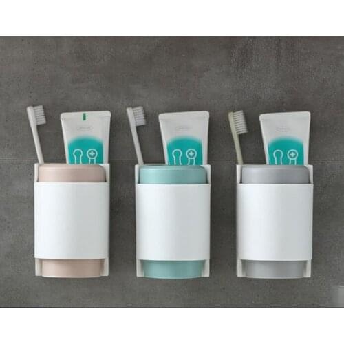 Two person wash gargle suit, simple gargle cup set cup, family of two, bathroom toothbrush toothpaste shelf