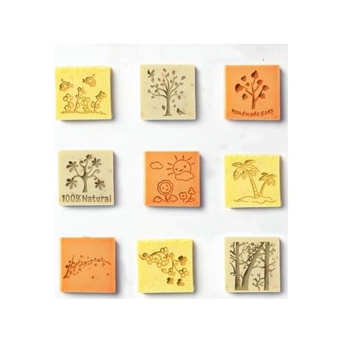 Natural handmade soap acrylic seal Mini DIY natural organic glass stamp chapter