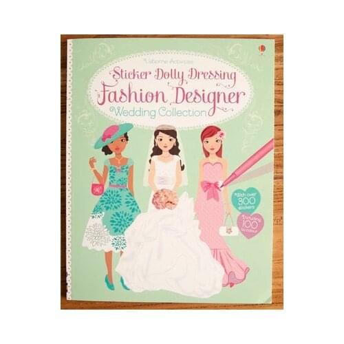 1 pcs The new Four Seasons fashion designer wedding colloction Princess Dress sticker books girls gifts for children