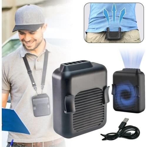 Portable Mobile Waist Fan USB Air Conditioning Hanging Neck Mini Fan Exhaust Fan Outdoor Sports Air Conditioning Cooling