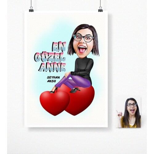 Tailor-made The Most Beautiful Mother Cartoon Poster Poster (50x70 cm.)