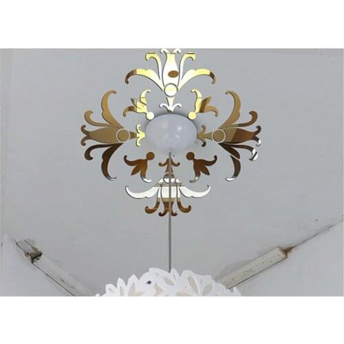 Ceiling rattan decorative stickers Ceiling lamp deco Crystal 3D wall paste Acrylic mirror living room TV wall roof ceiling