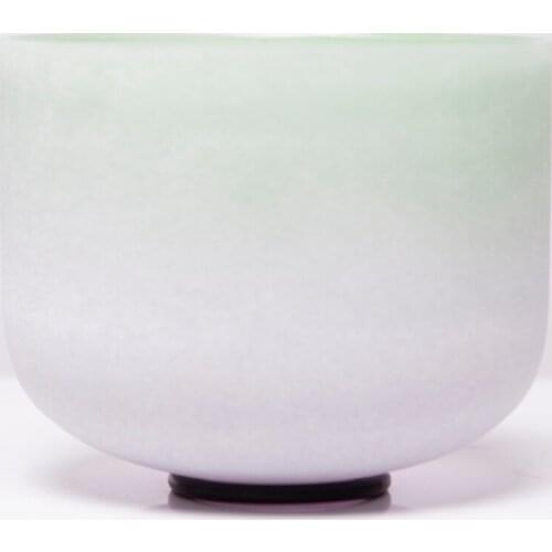8 Inch inside green Purple B Note Crown Quartz Crystal Singing Bowl