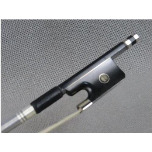 Strong black Carbon fiber Cello bow 1/2,ebony frog ,musical instrument part