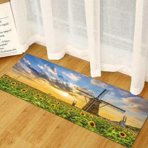 Scenic Printed Living Room Carpet Modern Kitchen Floor Rugs Washable Protective Floor Mat Shoes Off Doormat Home Welcome Rug
