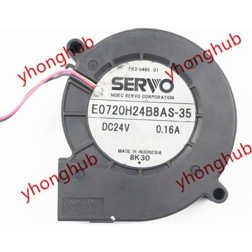Servo E0720H24B8AS-35 DC 24V 0.16A 3-wire Server Cooling Fan