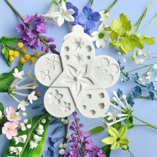 Flower Shape Silicone Mold Cake Decorating Tool Fondant Mold Rose Daisy DIY Wedding Cake Decoration Mould Baking Tool WMJ-899