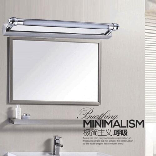 Modern Nordic Mirror Headlight Fashion Simple Bathroom Lighting Decoration Stainless Steel PC LED Wall Light Hotel Washroom