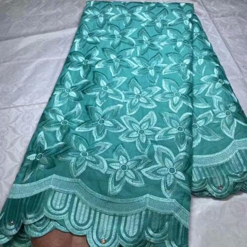 Dubai Fabric 100%cotton Nigerian Lace Fabric High Quality Lace 2021 Swiss Voile Lace Fabric African Dry Lace For Wedding 5yards