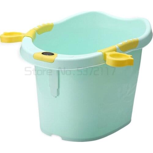 Thicken Kids Bath Tub Seat Intelligent LCD Display Temperature Newborn Shower Tub Baby Products Toddler Infant Childrens Tub