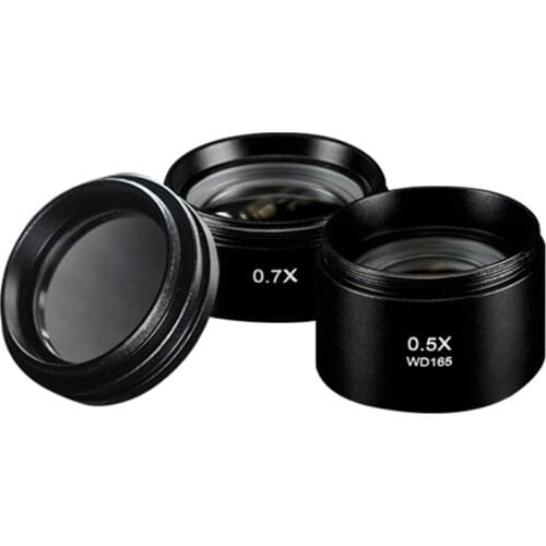 0.5X 0.7X 2X Microscope Auxiliary Objective Lens Barlow Lens Increase Working Distance of Microscope or Dust Mirror Magnifier