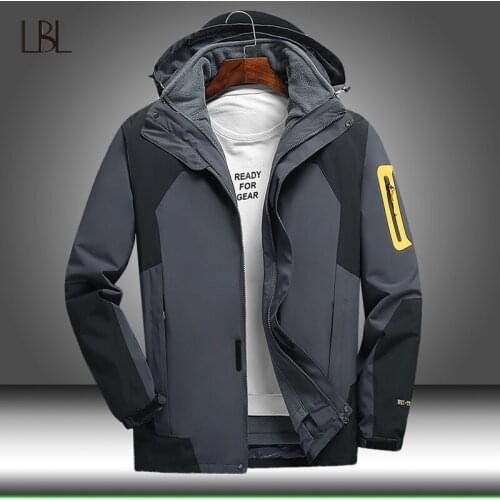 Winter Jacket Mens Fleece Tactical Jackets Casual Warm Hoody Coat Autumn Outerwear Male Windproof Waterproof Hooded Hiking Parka