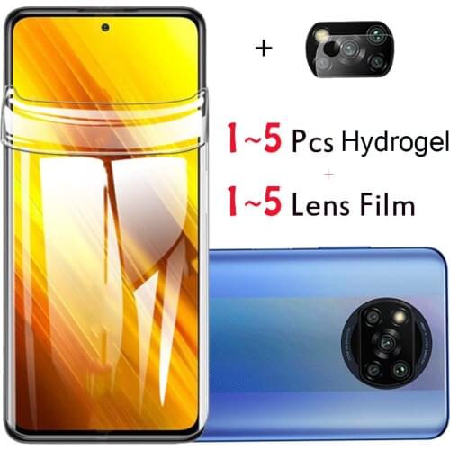 1~5 Hidrogel,For Xiaomi Poco M3 X3 Pro Hydrogel Film Poco X3 GT Poko M3Pro F3 X3 NFC Screen Protector Poco M3 Pro 5G Soft Glass