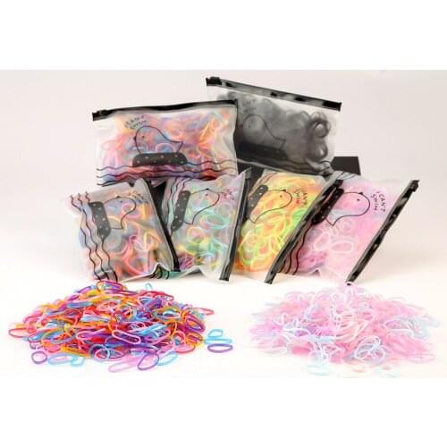 1 Bag Sweet Candy Color Ponytail Holder Seamless Elastic Hair Bands Rubber Hair Ties for Girls Hair Accessories