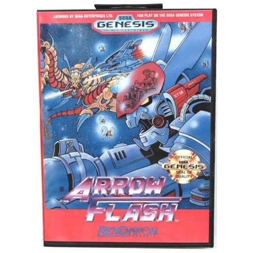 16 bit Sega MD game Cartridge with Retail box - Arrow Flash game card for Megadrive for Genesis system