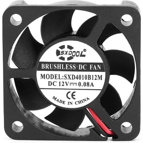 2pcs Dual Ball Bearing 40mm cooling fan 4cm 12V 4010 2Pin Computer Cooler 40x40x10mm 40mm DC Fan