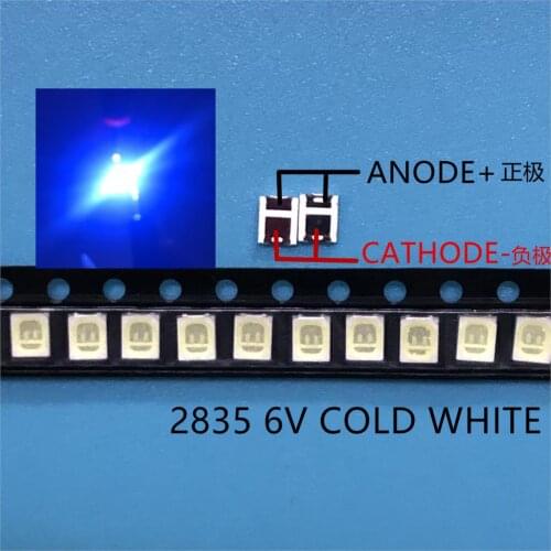 200pcs JUFEI LED Backlight 1210 3528 2835 1W 6V 96LM Cool white LCD Backlight for TV TV Application 01.JT.2835BPWS2-C