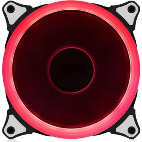 2018 Hot Sales Computer Eclipse 120mm LED Fan 120mm Fan Red Blue Green Light Guide Ring