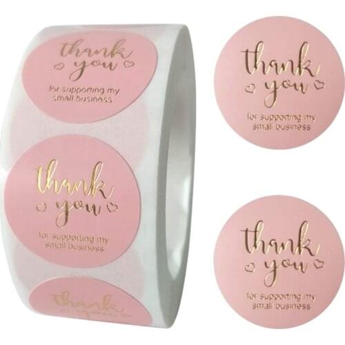 3 Rolls Thank You Sticker Labels,1Inch Round Stickers Roll,Hot Stamping Stickers for Greeting Cards,Gift Wraps