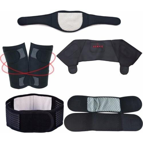 7 In 1/SeT Self-heating Tourmaline Belt Magnetic Therapy Neck Shoulder Posture Correcter Knee Support Brace Massager Products