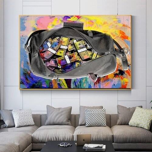 Nordic Abstract Purse Money Posters and Prints Canvas Painting Posters and Prints Wall Art Picture for Living Room Cuadros