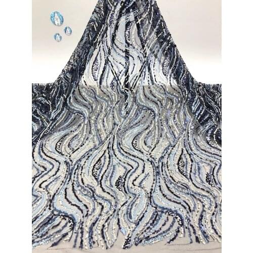 African Lace Fabric 2021 High Quality Lace Sequins Nigeria Order Lace Fabric French Tulle Lace Fabric Sewing Fabric XB4629