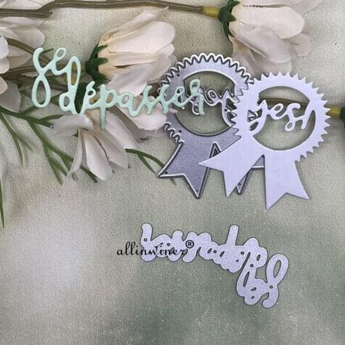 Alphabet bow ring Metal Cutting Dies Stencils Die Cut for DIY Scrapbooking Album Paper Card Embossing