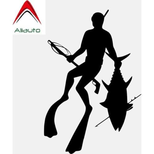 Aliauto Funny Car Sticker Spear Fishing Diving Speargun Weight Belt Snorkel Vinyl Accessories PVC Decal for Toyota,16cm*11cm