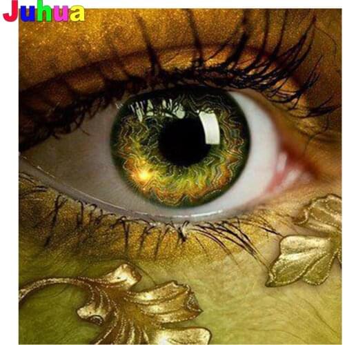 Abstract eye diy Diamond painting 5d full drill landscape leaf diamond embroidery mosaic stitch home decor drop shipping