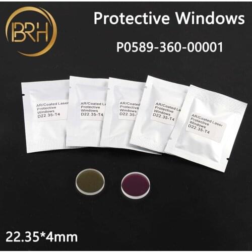 BRH 20pcs/lot JGS1 Quartz Fiber Laser Protective Lens/Windows 22.35x4mm ForPrecitec IPG Fiber Laser Cutting Machines