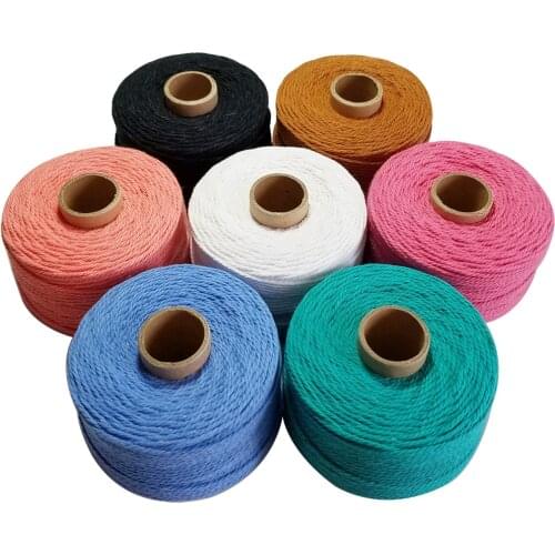 Colourful 100% cotton rope 80m/roll twine macrame cords string thread for gift Packing party wedding decoration accessory DIY