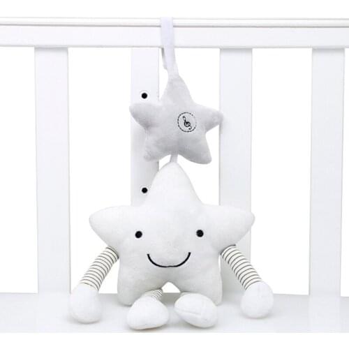 Baby Toys for Stroller Music Star Jingles When Shook Crib Hanging Newborn Mobile Rattles Cute Educational Plush Toys