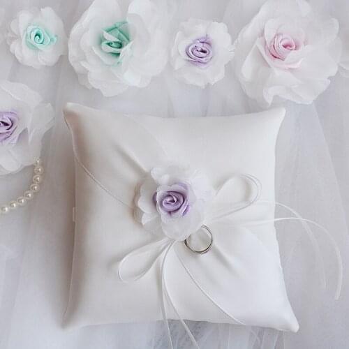 Beautiful Lace ring pillow DIY big Small flowers Ring Pillows Wedding Decoration Party supplies accessories 16cm/18cm/20cm