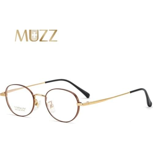 100% Pure Titanium Glasses Super Light Round 2021 Eyeglass Frames Myopia Hyperopia Prescription Eyeglasses High-Quality Eyewear