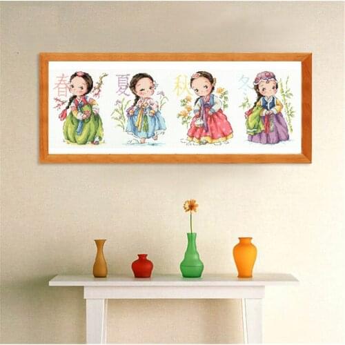 Cross Stitch Set Chinese Cross-stitch Kit Embroidery Needlework Craft Packages Cotton Fabric Floss New Designs Embroidery G83