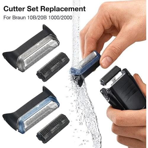 10B for Braun 10B/20B 1000/2000 Series Shaver Head Set Replacement Part for Braun 190 1735 1775 5728 5729 170S