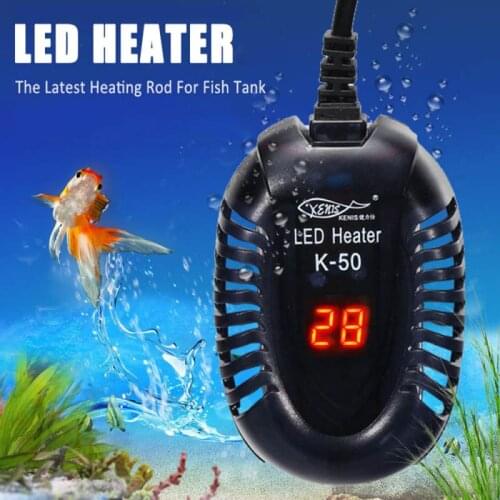 Fish Tank Heating Rod Turtle Heating Turtle Cylinder Special Low Water Heater Explosion-proof Digital Display LED Mini Thermosta