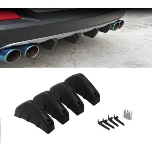 Car Modification Stickers 4 Pcs/set General Small Size Rear Spoiler Bumper Chassis Decoration with Deflector Auto Accessories
