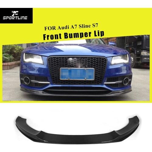 Carbon Fiber / FRP Front Bumper Lip Splitters Spoiler for Audi A7 Sline S7 Bumper 2012 2013 2014 2015