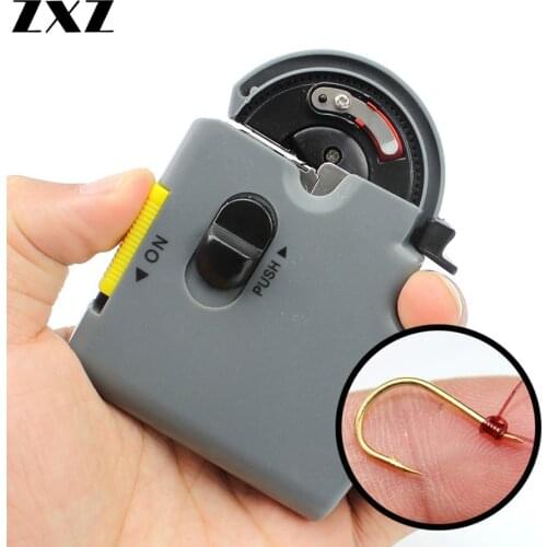 Portable Fast Full Automatic Electric Fishing Hook Tier Machine Tie Fast Fishing Hooks Line Tying Device Equipment Accessories