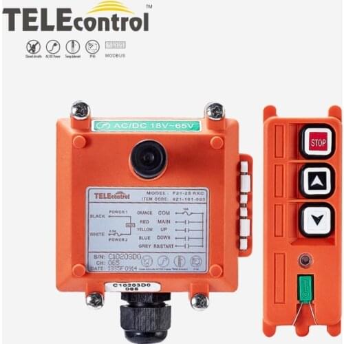 Industrial remote control F21-2S hoist crane lift button 3 buttons 1 receiver+ 1 transmitter for truck hoist crane