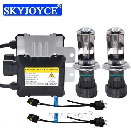 SKYJOYCE DC 12V 55W H4 Bixenon 55W HID Ballast Kit H4-3 High/Low HID Kit 4300K 5000K 6000K 8000K 3000K 10000K For H4-3 Headlight