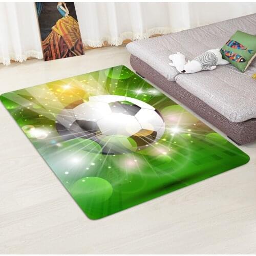 Modern Carpet 3D Football Area Rugs Flannel Rug Memory Foam Carpet Boys Kids Play Crawl Mat Big Rug Carpets for Home Living Room