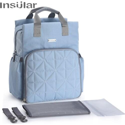 Insular Large Capacity Nappy Stroller Bag Fashion Nursing Bag Colorful Diaper Bag Baby Diaper Mummy Changing Backpack