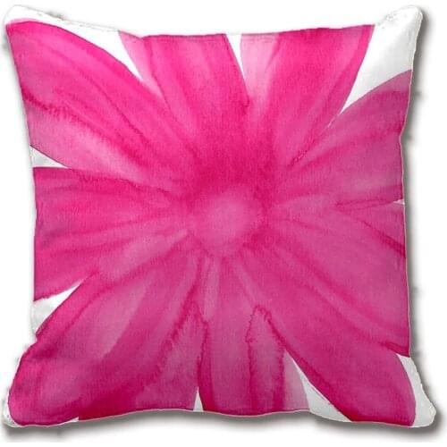 Hot Pink Watercolor Flower Throw Pillow Case Decorative Cushion Cover Pillowcase Customize Gift By Lvsure For Car Sofa Seat